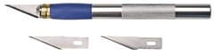 Нож моделиста TOPEX, для поделочных работ, 3 лезвия, сталь, 155 мм