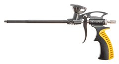 Пистолет для монтажной пены TOPEX, держатель прорезиненный, головка и кольцо крепления пены с PTFE-покрытием, регулировка напора
