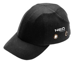 Бейсболка робоча Neo Tools, бавовна, посилена всередині захисними елементами, чорний