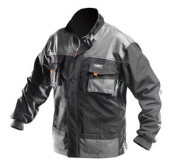 Куртка робоча NEO, розмір L (52), 267 г/м2, посилена, світлоповертаючі елементи, міцні кишені, сіра