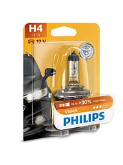 Лампа галогенная Philips H4 Vision, 3200K, 1шт/блистер