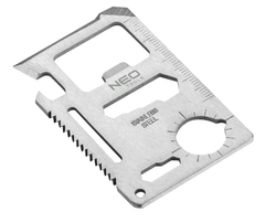 Мультитул Neo Tools, картка виживання 10в1, 69х45 мм, чохол