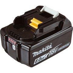 Акумулятор Makita BL1860B, 18В, LXT, 6.0 Ач, індикація розряду, 0.68кг