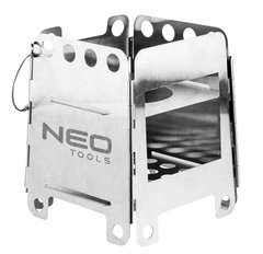 Плита Neo Tools туристична, з'єднання за допомогою одного штифта, нержавіюча сталь, висота 16см, 0.37 кг