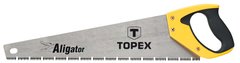 Ножовка по дереву TOPEX Aligator, холст 450 мм, закаленные зубцы с трехгранной заточкой, 7TPI, 515 мм