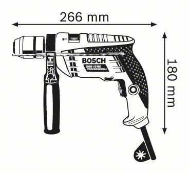 Дриль ударний Bosch GSB 13 RE, 600Вт, БЗП 1.5-13 мм, 1.8 кг