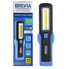 Фонарь инспекционный Brevia LED Инспекционная лампа 3W COB+1W LED 300lm, IP20, IK05,3xAA 11440