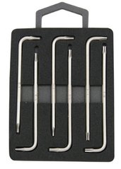 Комплект кутових ключів TORX із центрованим штифтом Т4-Т9, 7 предметів S2 матеріал, H09MT06S Jonnesway