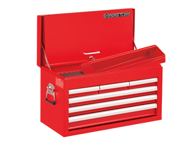 Ящик інструментальний, 6 ящиків та відсік, червоний