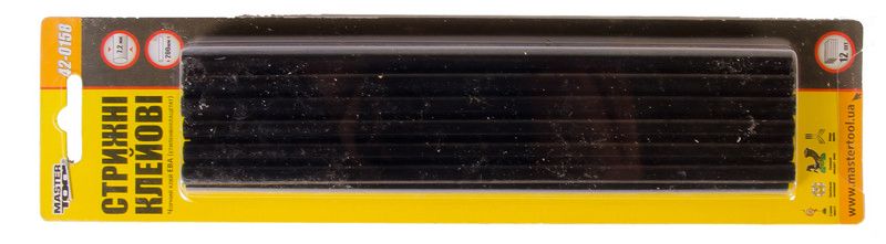 Стрижні клейові MASTERTOOL 7.2х200 мм 12 шт чорні 42-0158