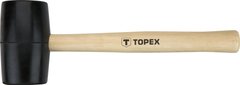 Киянка гумова TOPEX, обух 450 г, діаметр обуху 58 мм, рукоятка дерев'яна, 340 мм