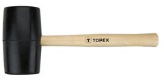 Киянка резиновая TOPEX, обух 900 г, диаметр обуха 72 мм, рукоятка деревянная, 338 мм
