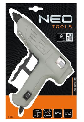 Пістолет клейовий Neo Tools, 11 мм, 80 Вт, регулювання температури