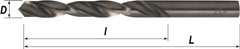 Сверло спиральное по металлу HSS, d1.0 мм (10 шт/уп), TDB010 THORVIK