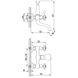 Смеситель BRENTA 1/2" для ванны излив поворотный дивертор встроенный картриджный CORSO (FE-2C152K) (9679204)