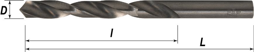 Свердло спіральне по металу HSS, d1.0 мм (10 шт/уп), TDB010 THORVIK