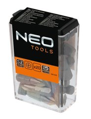 Біти Neo Tools, 20 шт., 1/4", PH2 x 25мм, сталь S2