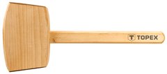 Киянка дерев'яна TOPEX, прямокутна, обух 500 г, рукоятка дерев'яна, 315 мм