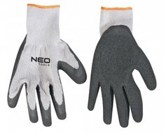 Рукавички робочі Neo Tools, латексне покриття, б/п, р.8, білий