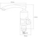 Кран-водонагрівач проточний NZ 3.0кВт 0.4-5бар для кухні гусак прямий на гайці AQUATICA (NZ-6B212W)