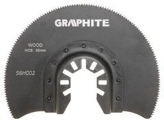 Круг для многофункционального инструмента GRAPHITE, Диск отрезной, 85 мм, HCS по дереву, из закаленной углеродистой стали