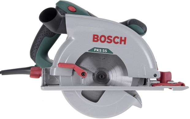 Пила дискова Bosch PKS 55, 1200Вт, 160мм, рез 38 мм