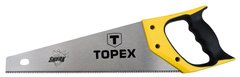 Ножовка по дереву TOPEX Shark, холст 400 мм, закаленные зубцы с трехгранной заточкой, 7TPI, 510 мм