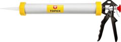 Пистолет для герметиков TOPEX, 600 мл, материал алюминиево-стальной, рабочая часть 380 мм
