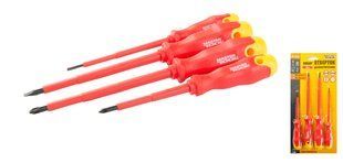 Набір викруток діелектричних MASTERTOOL 4 шт (PH1х80/2х125/SL3х100/5.5х125 мм) 40-1500