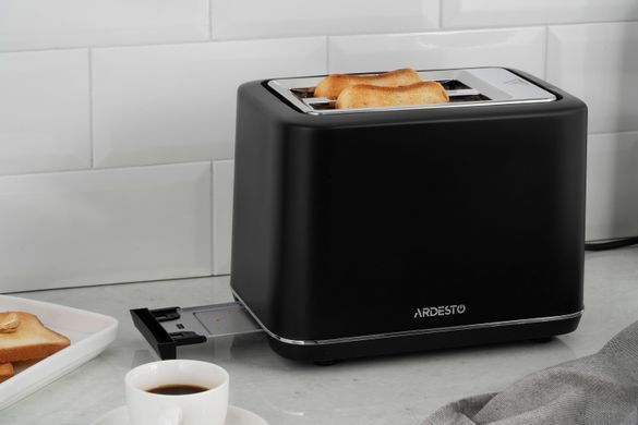 Тостер ARDESTO Elegance 800Вт, LED дисплей, пластик, чорний
