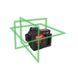 Нивелир 3D лазерный аккумуляторный MILWAUKEE, M12 3PLSKIT-401P (360 градусов, зеленый луч) (зарядное устройство С12 С, 1 аккумулятор М12 В4 4Ач, аксессуары, PACKOUT)