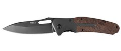 Нож складной Neo Tools, 220мм, лезвие 110мм, с сатиновым покрытием, рукоятка из дерева