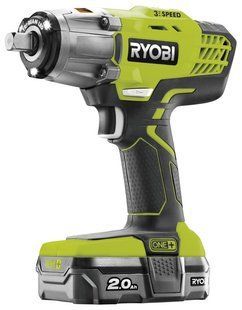 Гайкокрут ударний Ryobi ONE+ R18iW3-120S 18В , 1/2" 3-х шв., 400 Нм, 1x2.0 Аг, 3 головки, сумка