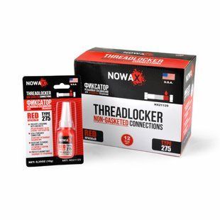 Фиксатор резьбы для неразборных соединений Nowax красный, 10г