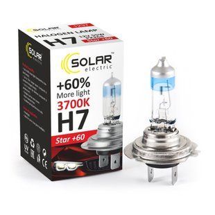 Галогеновая лампа Solar H7 12V 55W PX26d Starlight +60%