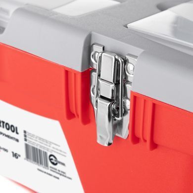 Ящик для инструментов с металлическими замками, 16" 415*210*190 мм INTERTOOL BX-0516