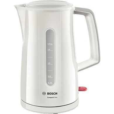 Электрочайник Bosch, 1.7л, пластик, белый