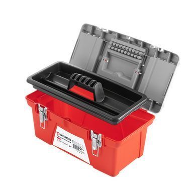 Ящик для инструментов с металлическими замками, 16" 415*210*190 мм INTERTOOL BX-0516