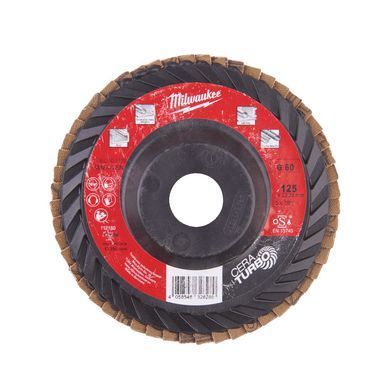 Диск лепестковый CERA TURBO MILWAUKEE SLC50/125, зерно 60, диаметр 125 мм