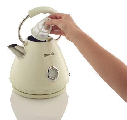 Электрочайник Gorenje, 1,7л, пластик, бежевый