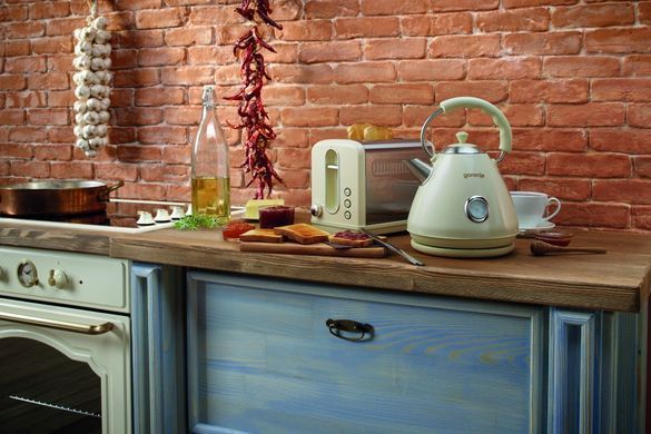 Электрочайник Gorenje, 1,7л, пластик, бежевый