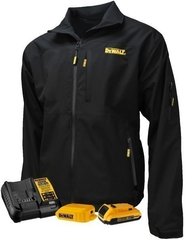 Аккумуляторная куртка с подогревом DEWALT Soft Shell черная - XL ( с АКБ и ЗУ)