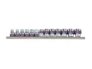Набор головок 3/8" 13 ед. 6-ти гранные, (7-19mm) на планке