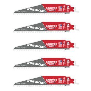 Полотно для шабельних пил WRECKER CARBIDE MILWAUKEE, 150х4,2мм, (5шт), (мультіматеріал)