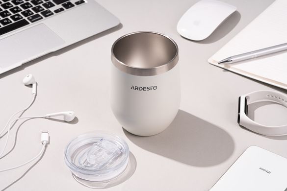 Термокухоль Ardesto Compact Mug, 350мл, нержавіюча сталь, білий