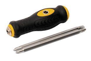 Викрутка MASTERTOOL з Т-подібною ручкою насадка 130 мм PH1-PZ2/PH2-SL6 40-0140