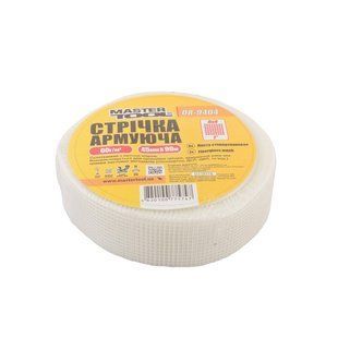 Стрічка склотканева MASTERTOOL з липким шаром 45 мм 90 м 8х8 60 г/м&sup2; 08-9404