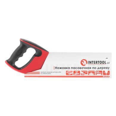 Ножівка пасова по деревині 350 мм, 12 зуб/дюйм INTERTOOL HT-3114