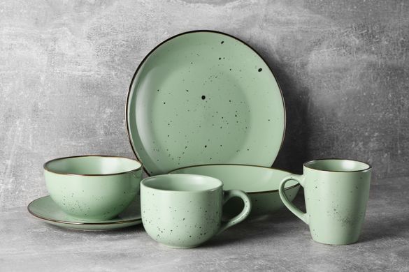 Тарілка обідня Ardesto Bagheria Pastel green, 26см, кераміка, зелений