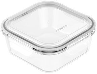 Контейнер для хранения пищевых продуктов Ardesto Gemini, 1.2л, боросиликатное стекло, пластик, квадратный, прозрачный